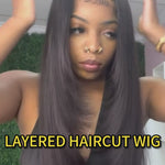 lace closure layered wigs