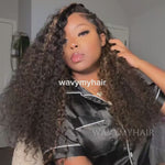 22 inch highlight water wave half wig human hair