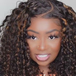 16 inch highlight water wave glueless 7x5 lace wig video