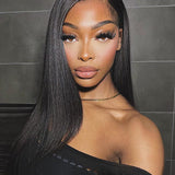 Wavymy Wear Go Glueless C-Part 7x5 Lace Wigs Human Hair Pre-plucked with Natural Hairline 180% Density