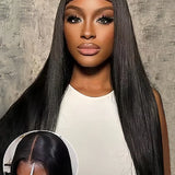 straight HD lace glueless wig human hair