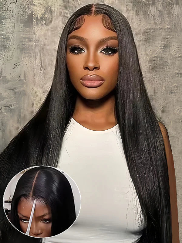 straight HD lace glueless wig human hair