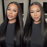 Wavymy Upgrade 9x6 T-Part Lace Straight Wig Pre-Plucked Wear Go Glueless Wigs 180% Density