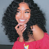Wavymy 6x4 HD Lace Closure Glueless Wear Go Wigs  Wand Curl Wave 180% Beginner Friendly Wig