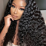 Wavymy Upgrade Water Wave No Leave Out V Part Wig Human Hair Wear Go Glueless V Part Wig For Women 180% Density