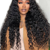 Wavymy Pre-bleached HD Lace Wear & Go Wigs Dome Cap Glueless Water Wave 4x6 Lace Closure Wig 180% Density