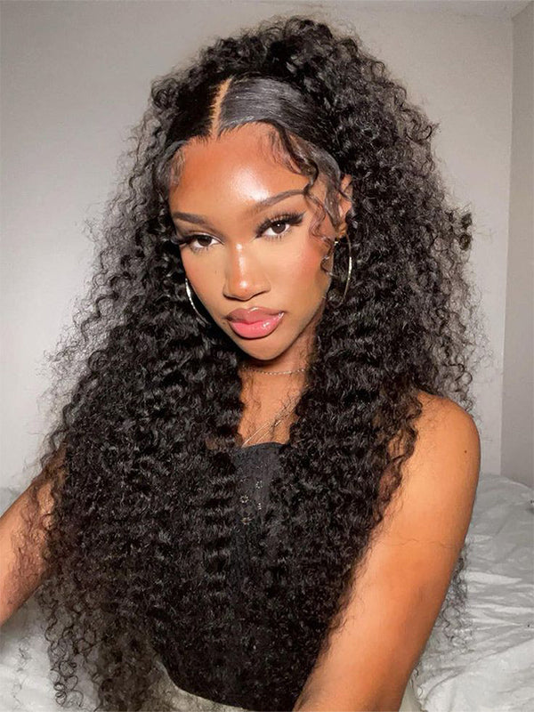 water wave 360 glueless wig high ponytail