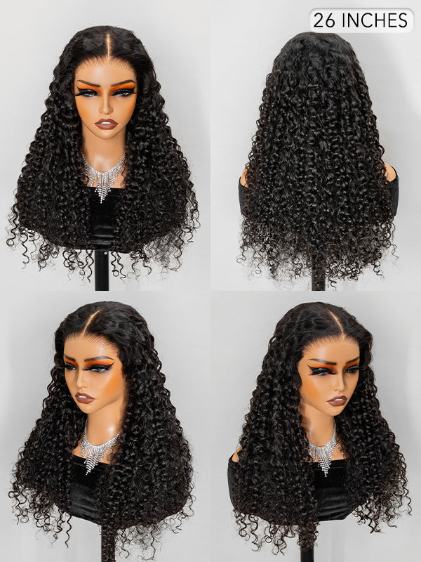 26 inch water wave glueless lace wigs