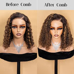 highlight water wave glueless 7x5 lace wig front view