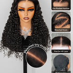 water wave glueless lace wig features
