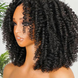 Wavymy Finger Curly M-Cap 9x6 Lace Wear & Go Glueless Wigs Pre-plucked Wig 250% Density