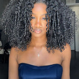 Wavymy Finger Curly M-Cap 9x6 Lace Wear & Go Glueless Wigs Pre-plucked Wig 250% Density