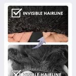 invisible hairline half wig
