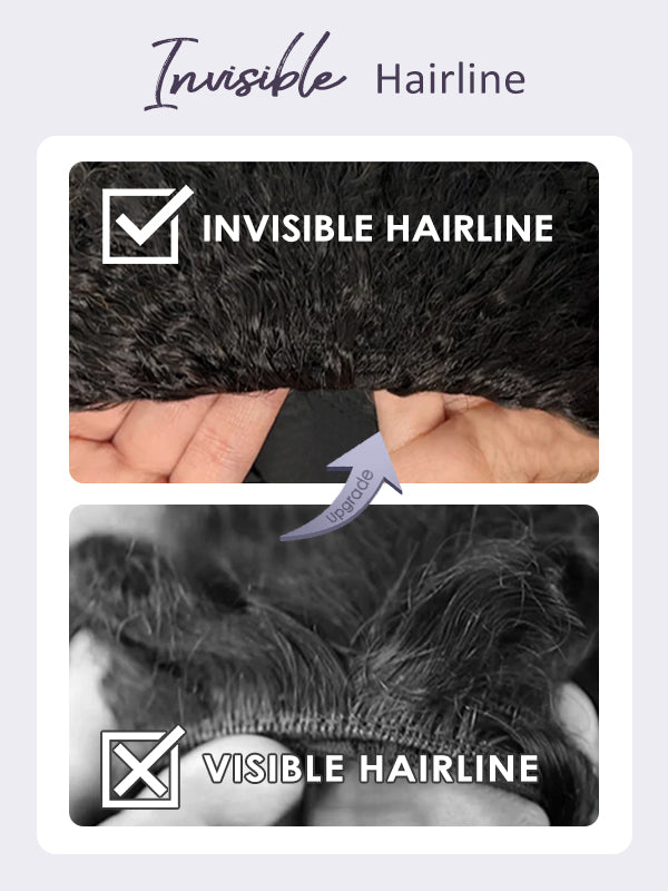 invisible hairline half wig
