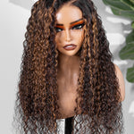 26 inch highlight water wave glueless 7x5 lace wig