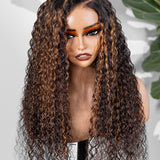 26 inch highlight water wave glueless 7x5 lace wig