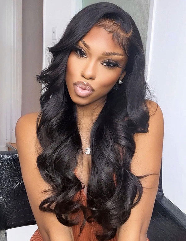 Wavymy Layered Cut Loose Wave Pre-bleached Wear Go Glueless 7x5 Lace Closure Wigs 180% Density