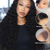 Wavymy Water Wave 13x4 & 13x6 Lace Frontal Wig Natural Color Wig 180% Density Human Hair