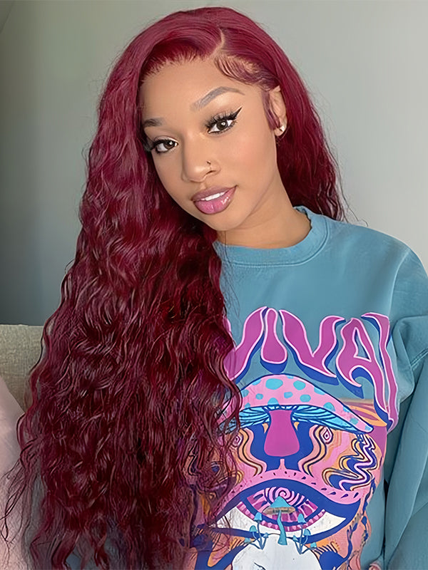 99j hair color water wave wig 100% human hair