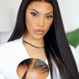 Wavymy Pre-bleached HD Lace Wear Go Glueless Wigs Dome Cap Straight  4x6 Lace Closure Wigs 180% Density