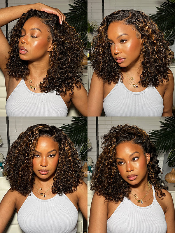 highlight water wave glueless 7x5 lace wig natural hairline