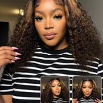highlight water wave glueless 7x5 lace wig middle part style