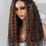 highlight water wave glueless 7x5 lace wig c part 26 inch style