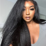Wavymy Pre Cut Kinky Straight Wear Go Glueless Wigs 4x6 HD Lace Closure Wigs 180% Density