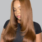 24 inch straight layered glueless wig
