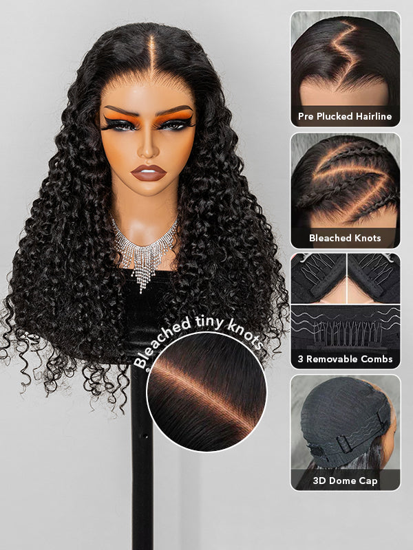 glueless water wave 9x6 lace wig features