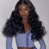 Wavymy M-Cap 9x6 Lace Wear Go Glueless Ocean Wave Pre-bleached Wigs 180% Density