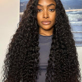 Wavymy Water Wave 360 Lace Front Wig Human Hair Wig Natural Black