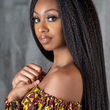 Wavymy Kinky Straight V Part Wig Glueless Thin Lace V part Natural 180% Density Beginner Friendly Wigs