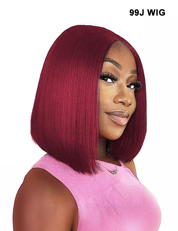 Wavymy Hd Lace Wear Go Glueless Bob Wigs Dome Cap Straight 6x4 Lace Closure Wigs 180 Denisity 8-14 Inches