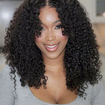kinky curly HD lace glueless wig human hair