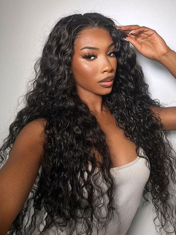 wear go water wave 9x6 lace glueless wig human hair pre bleached