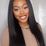 Wavymy Upgrade 9x6 T-Part Lace Straight Wig Pre-Plucked Wear Go Glueless Wigs 180% Density