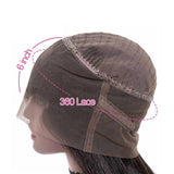 Wavymy Kinky Curly Hair 360 Lace Front Wig Human Hair Wig Natural Black