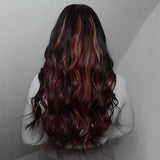 Wavymy Multi Color Ombre Highlights 13x4 Lace Front Wig Red And Blonde Body Wave Wigs
