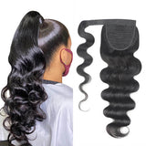 body wave wrap around ponytail