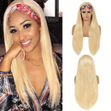 Wavymy 613 Blonde Straight Headband Wig Virgin Human Hair Glueless wig Customize color Wigs