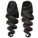 body wave drawstring human hair ponytail
