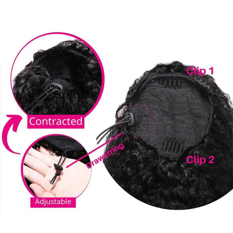 drawstring ponytail cap
