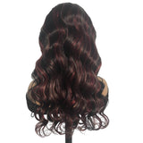 Wavymy Multi Color Ombre Highlights 13x4 Lace Front Wig Red And Blonde Body Wave Wigs