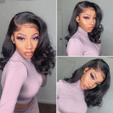 Wavymy 4x4 Lace Closure Body Wave Wig Natural Color Human Hair 180% Density