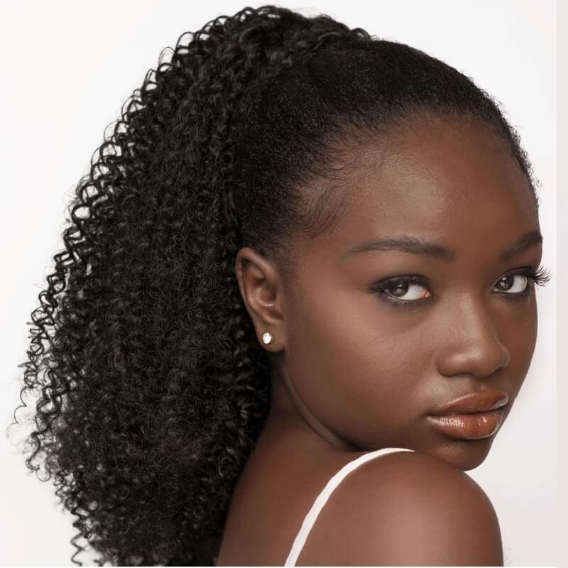 long curly ponytail