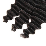 Wavymy Virgin Human Hair Weave Loose Deep Wave 4 Bundles with 4x4 Lace Closure