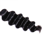 Wavymy Virgin Human Hair Weave Loose Deep Wave 4 Bundles with 4x4 Lace Closure