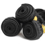 Wavymy Loose Deep Wave Natural Color Human Hair Weave 4 Bundles with 5x5 Lace Closure