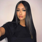 Wavymy 13x6 Lace Straight Hair  Frontal Wigs Pre Plucked Hairline Lace Frontal Human Hair Wigs  180% Density